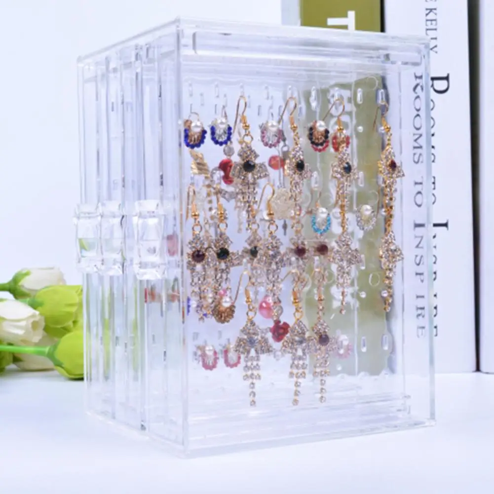 Прозрачная акриловая витрина для ювелирных изделий держатель сережек