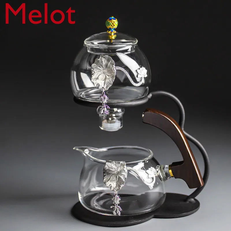 

Semi-automatic Tea Set Kung Fu Lazy Tea Set Home Glass Simple Magnetic Bubble Teapot High Grade, Exquisite and Tasteful Durable