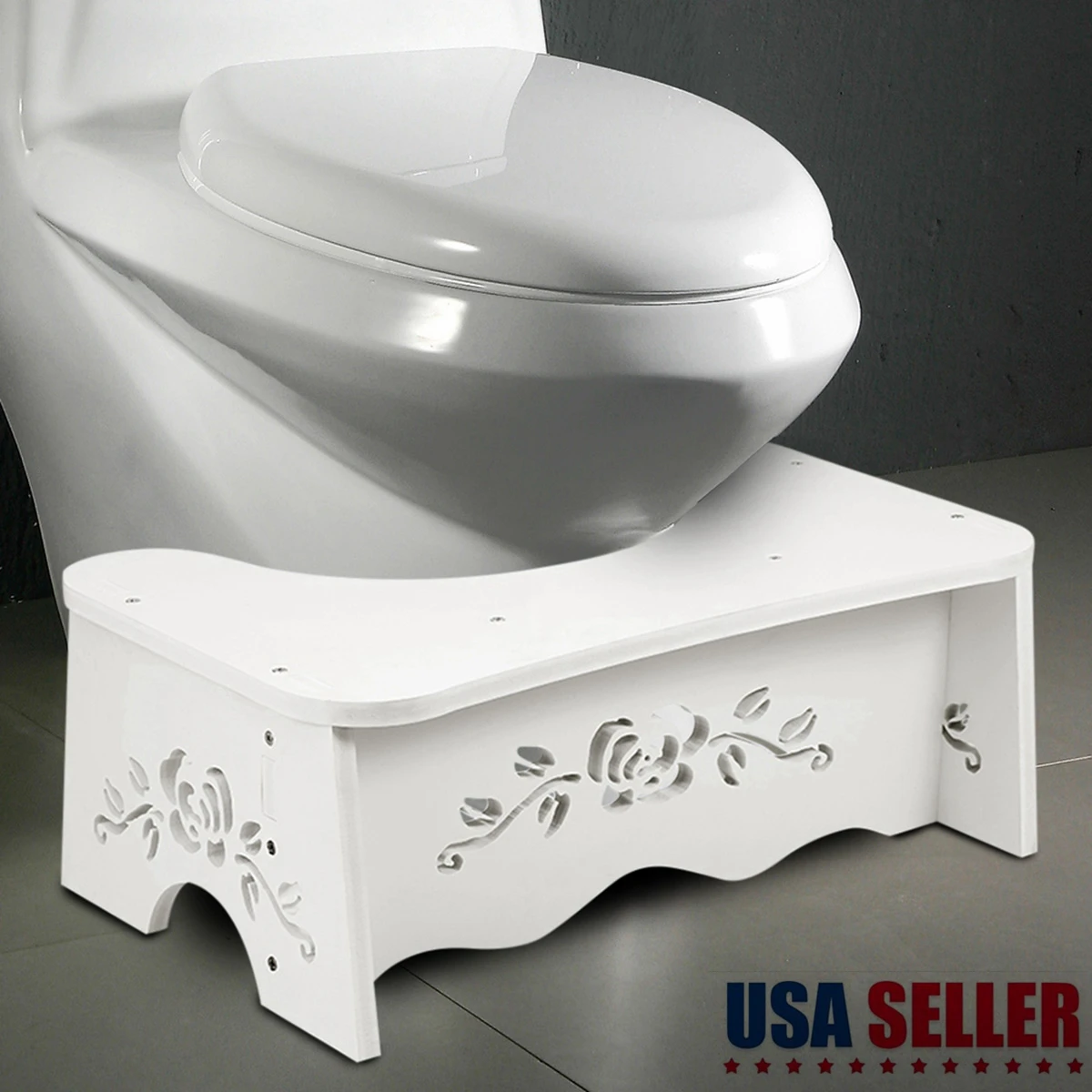 

7" Toilet Squatting Stool Bathroom Potty Squat Step Stool For Proper Toilet Posture