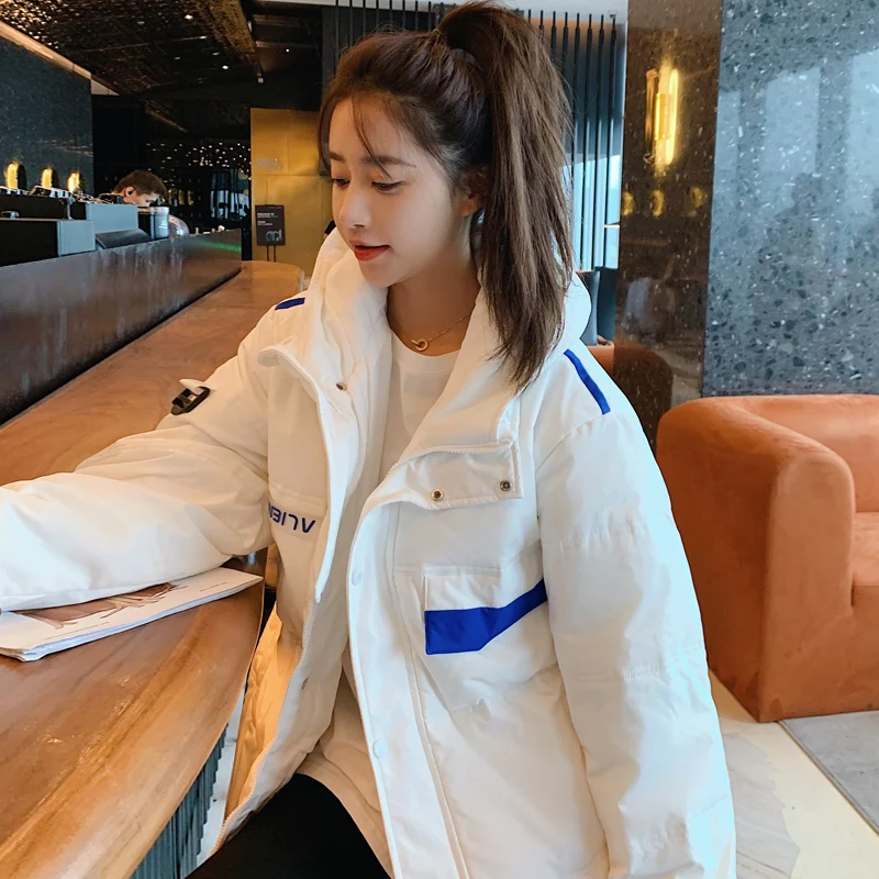 Women White Duck Down Hooded Jacket Long-sleeve Warm Parkas 2023 Winter Female Loose Casual Jackets Korean Thickening Overcoat