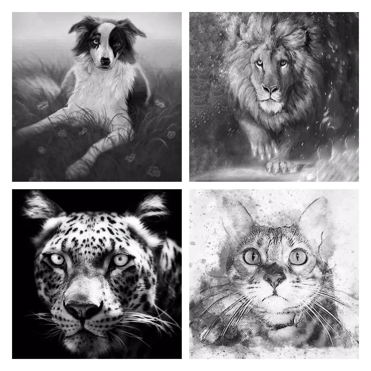 

Diamond Painting 5D Diamonds DIY Animal-Lion Cross Stitch Full Square Round Embroidery Colorful Handmade Home Room Wall Decor