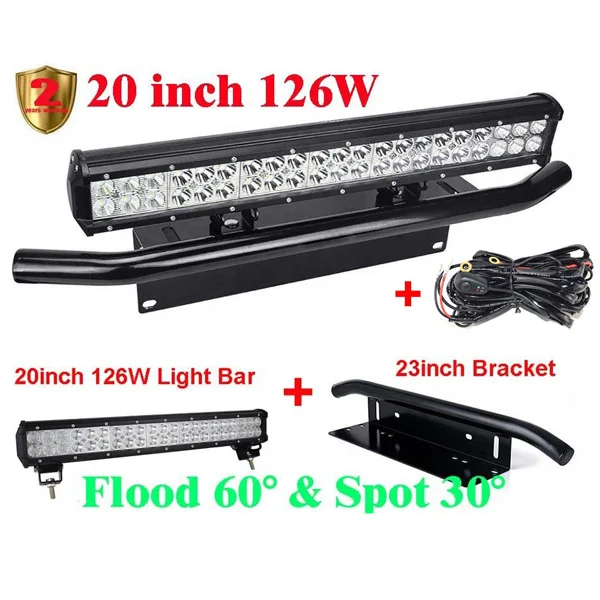 126W With Wire Mount 20''23'28''36''44'' светодиодный светильник для 4x4 внедорожников, внедорожников, вездеходов, лодок, автомобилей 4WD, 12 В, 24 В, комбинированный луч, светодиодный светильник для внедорожников - Цвет: 126W With Wire Mount