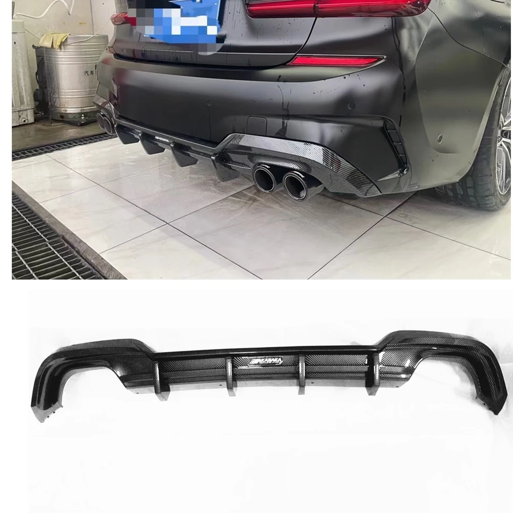Черный Задний диффузор AKASAKA комплект губ для корпуса BMW G20 325i 325LI M Sport 2019 2020 внешние