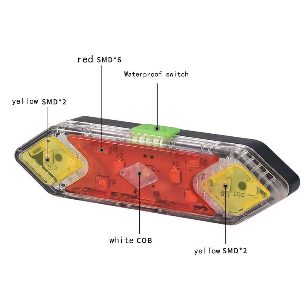 

Bicycle Riding Tail Light USB Rechargeable Warning Light Waterproof LED Safety Warning Light Bicycle Accessories