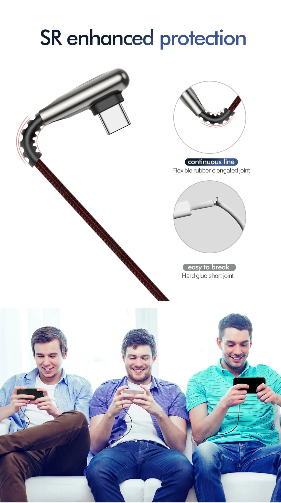ROCK 5A usb type C кабель для быстрой зарядки и передачи данных type-C USB зарядное устройство для huawei P30 P20 mate 20 Pro Телефон Supercharge Quick Charge 3,0