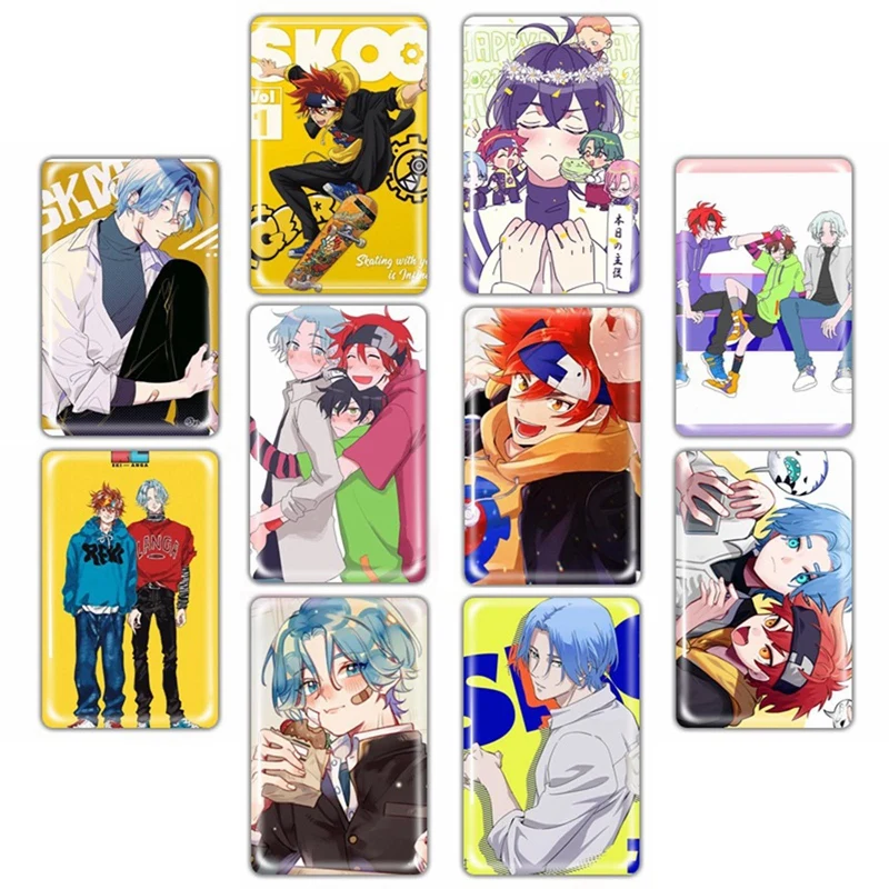 

10Pcs/Set SK8 the Infinity Anime Crystal Card PVC Decorative Stickers For Bus Meal Door Card Decal Reki Langa Miya Stickers 2021