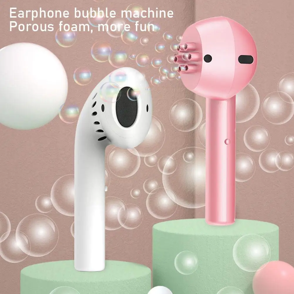 

1pc Headphone Shape Bubble Blowing Machine Girl Heart Toys Toy Children's Automatic Machine Outdoor Bubble N7q0
