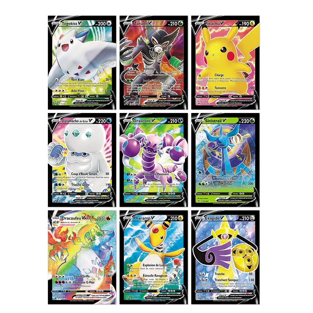Cartas de Pokemon versi&oacute;n francesa, 10/20 piezas, VGX MEGA TAG TEAM EX, juego de cartas de batalla-1