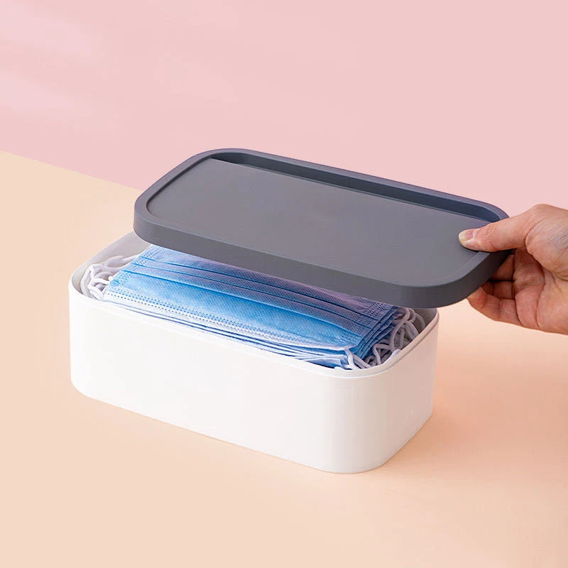 

Disposable Mask Storage Box Home Storage Organizer Dust-proof Sealed Mask Storage Box Large Capacity 30-45Pcs