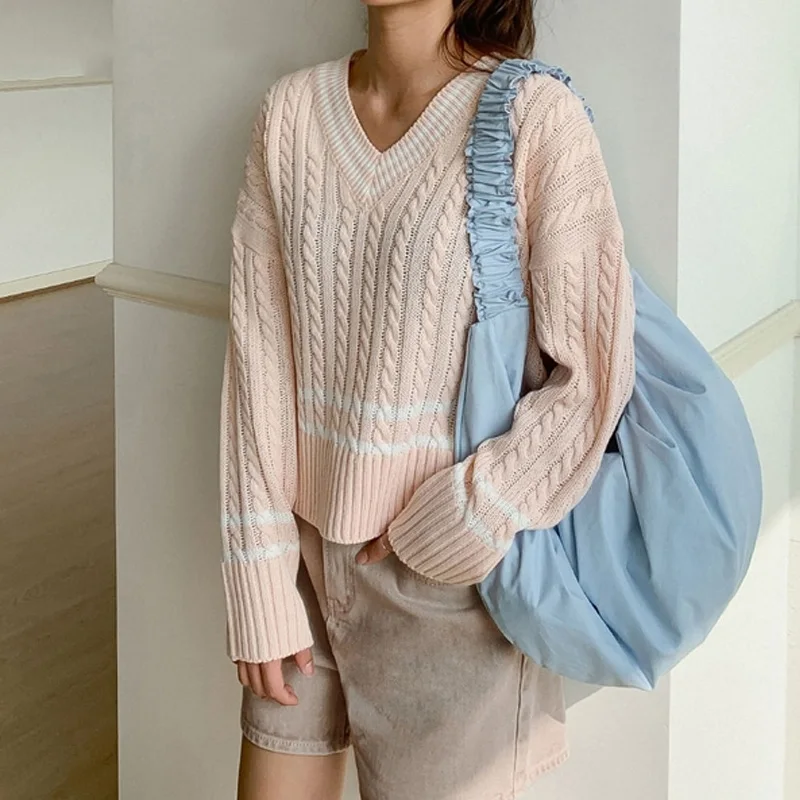 

Fashion Women Messenger Bags Soft Canvas Large Capacity Ladies Shoulder Bags Pleated Shoulder Strap Girls Tote Handbags Hobos