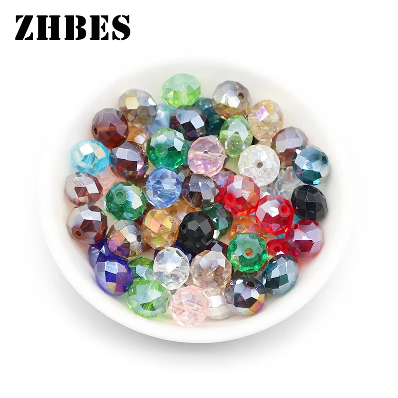 

ZHBES 10 мм 20 штук плоской ограненные бусины Австрийские кристаллы Круглый Форма Шарм Spacer Бусины для самостоятельного изготовления ювелирных ...