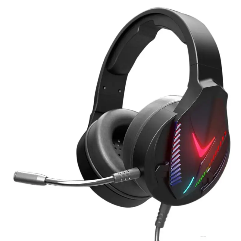 

H600 Wired Headphone Colorful RGB Light 3.5mm Interface With Microphone