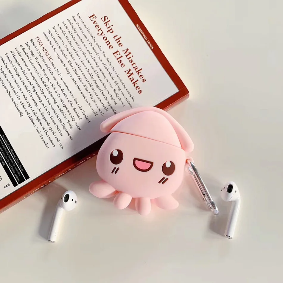 Чехол для наушников для Airpods, силиконовый чехол, Мультяшные милые чехлы для наушников для Air Pods, чехол s для Apple, Earpods, наушники, аксессуары 2