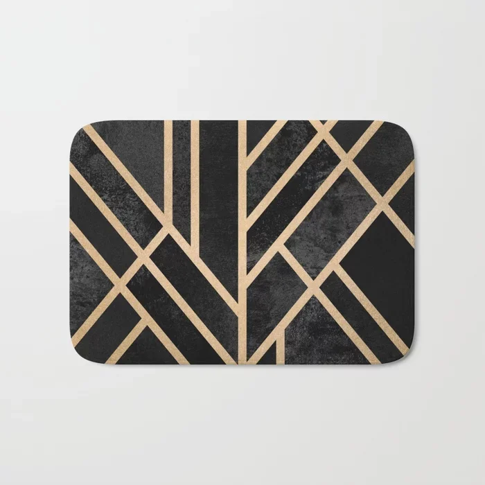 Nordic коврик арт деко черного цвета с принтом коврики для ванной комнаты не