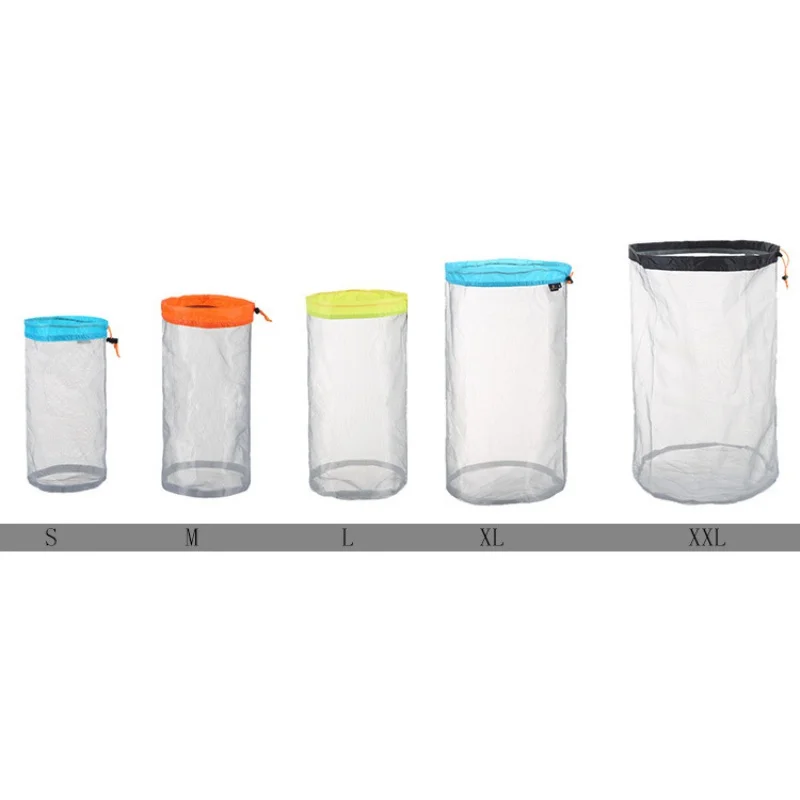 Сверхлегкий сетчатый мешок для хранения вещей на шнурке тканевый мешочек белья