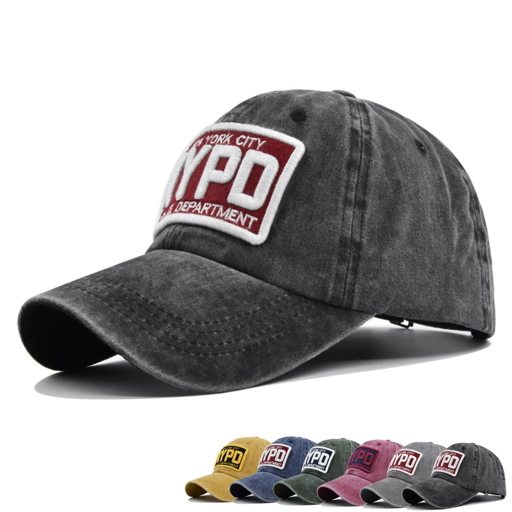 Промытая хлопковая бейсболка с вышивкой надписью в стиле ретро винтажная