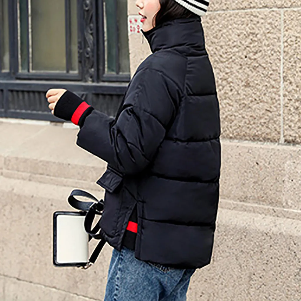 Женское короткое пальто с воротником стойкой JAYCOSIN теплое Свободное модель L401108