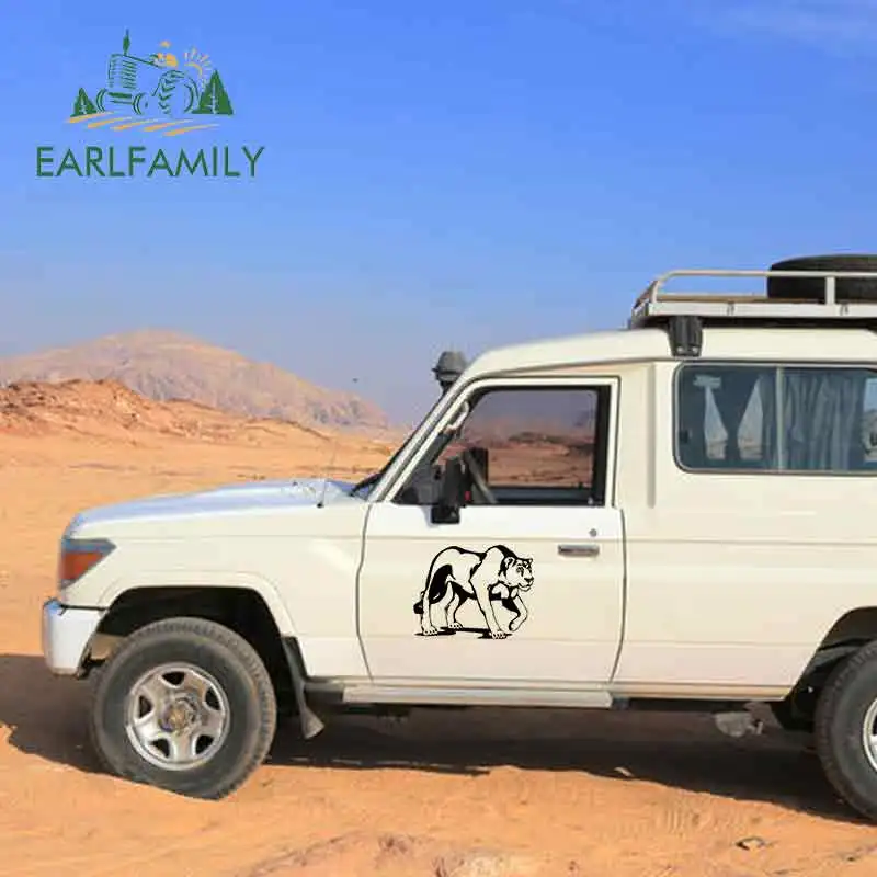 EARLFAMILY 58 см x 47 5 стайлинга автомобилей Львица с животными автомобильное стильное