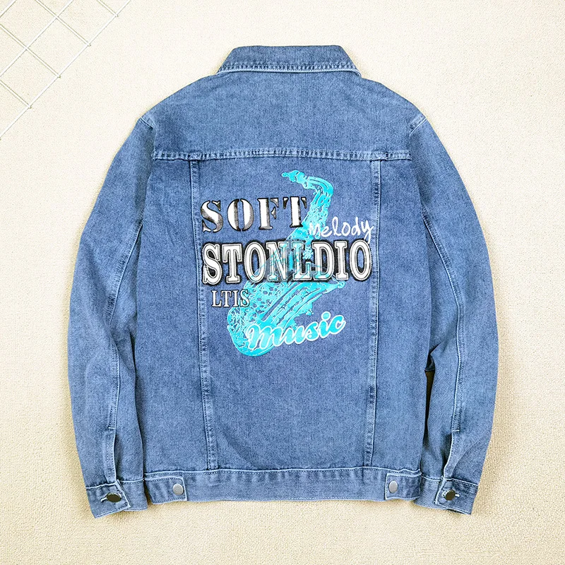 

Individuality Fashion Men's Casual Denim Spring And Winter Blue Long Sleeve New Street Style Jean Jacket Men Slim Cowboy Coat
