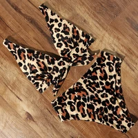sexy bikini 2021 push up swimsuit women swimwear bandage new solid beach wear vintange leopard bathing suit high waist biquini