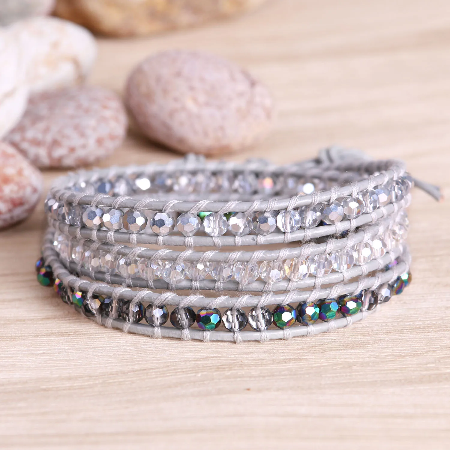 KELITCH Коллекция ювелирных изделий Яркие Браслеты с бусинами из кристаллов ручной