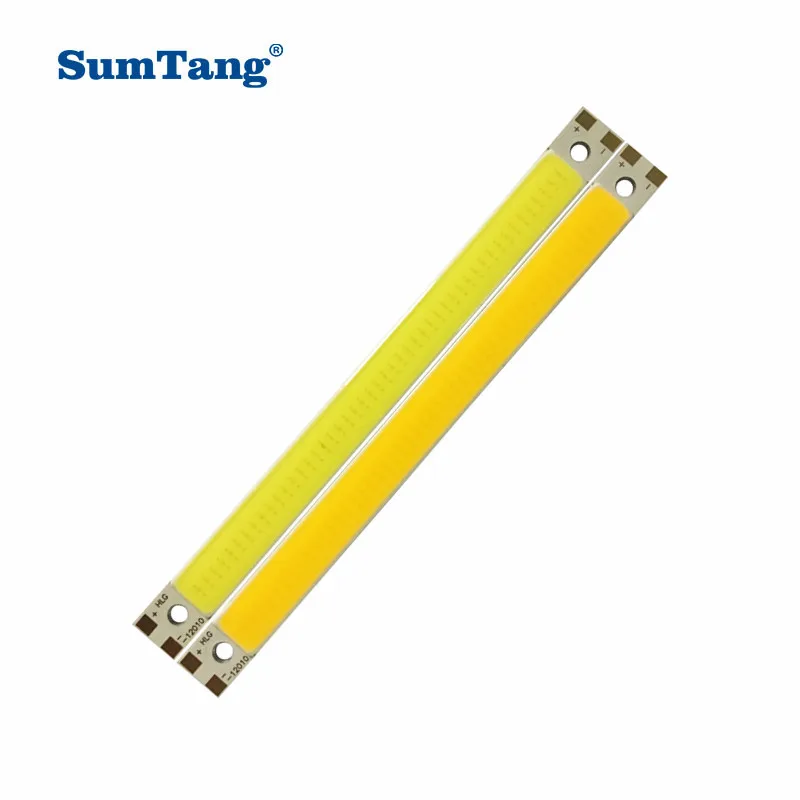 5 шт./лот 12V COB светодиодные полосы 10 12 Вт 110 120lm/W 120*10*1 мм теплый белый холодный набор