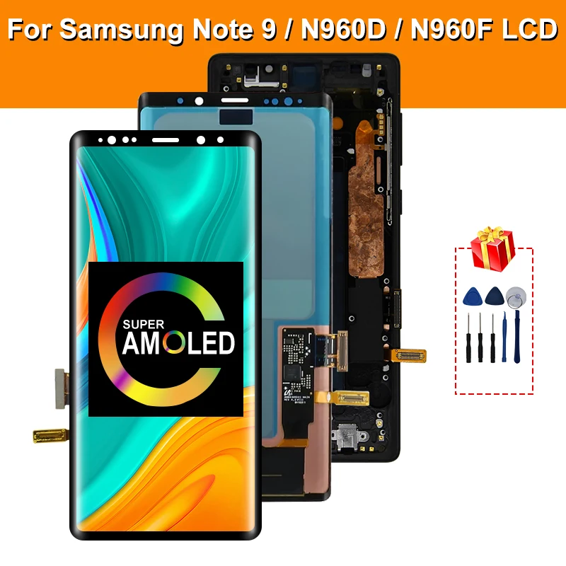 Super Amoled для Samsung Galaxy Note 9 ЖК-дисплей N960 N960F тачскрин аналагово-цифровой