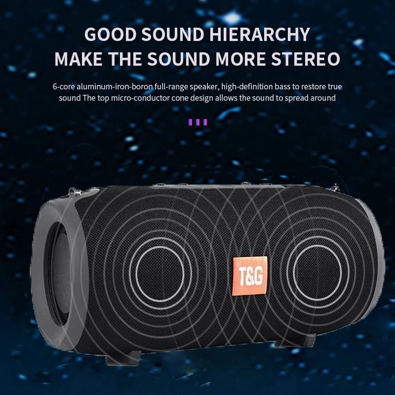 Bluetooth динамик Действительно 40 Вт музыкальный плеер с fm радио Aux TF