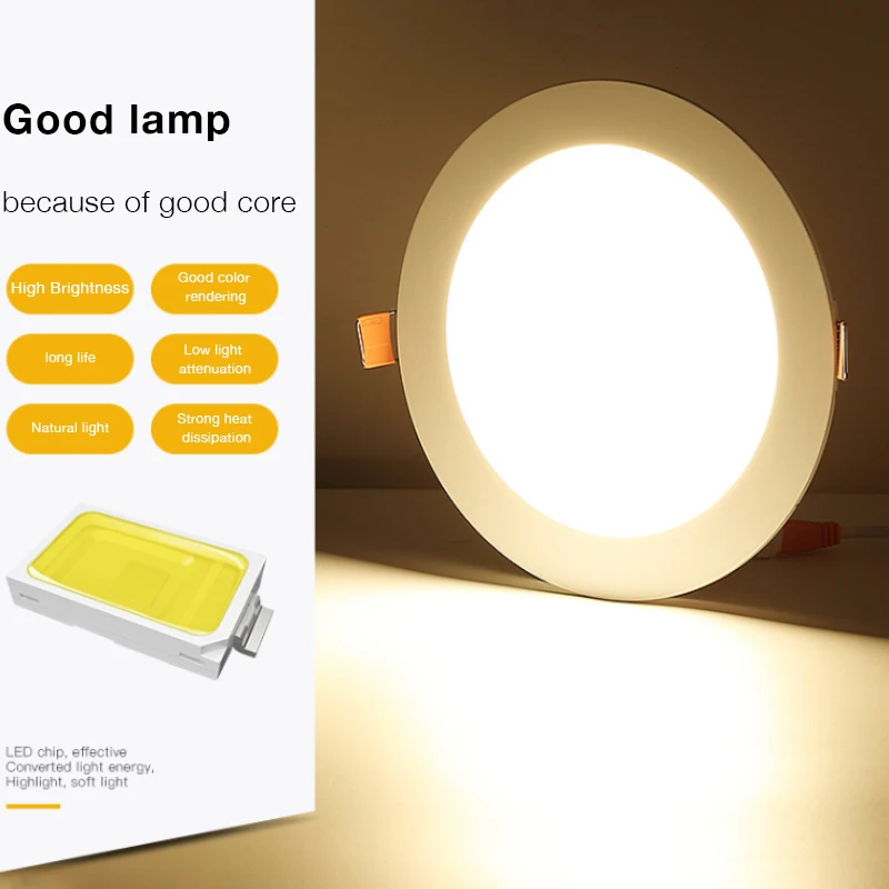 Светодиодный точечный светильник ультра тонкий Алюминий магазин потолочный