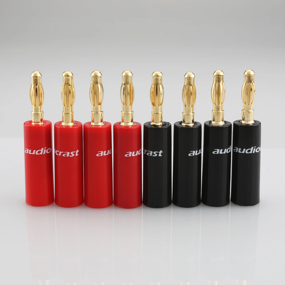 16 шт. B837G банановый разъем Audiocrast 24k позолоченный 4 мм штекер Hi-Fi динамик Кабельный |