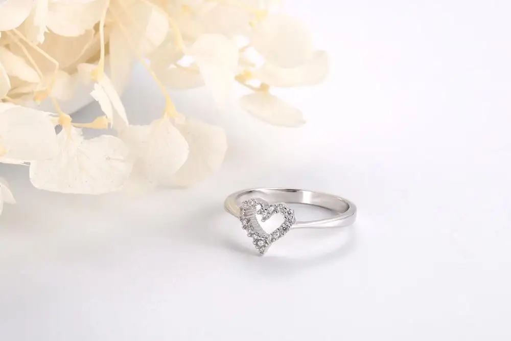

YTF132 925 silver Classic Engagement Ring White Cubic Zircon Female Women Wedding Band Rings Jewelry
