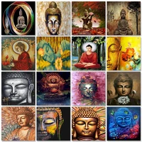 gatyztory diy coloring by numbers figure of buddha unique gift paint by numbers for adults drawing on canvas home decoration