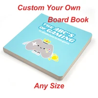 Custom Board Books For Children Baby Learning  Korean Chinese English Kid Reading Cardboa Book Short Story Round Corner Printing