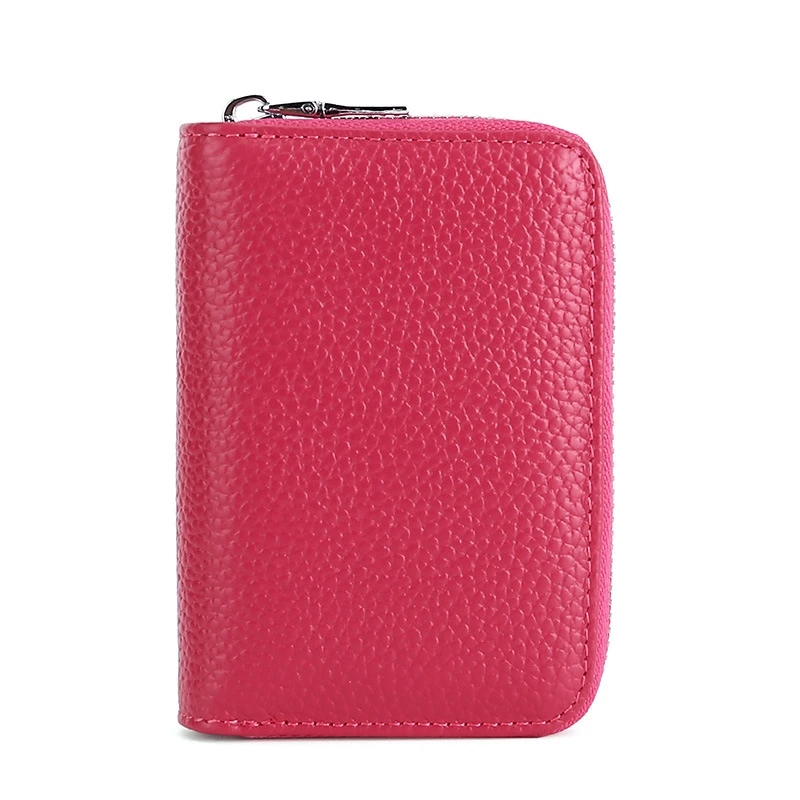 Маленький кошелек из кожи с щеткой и защитой от кражи женский