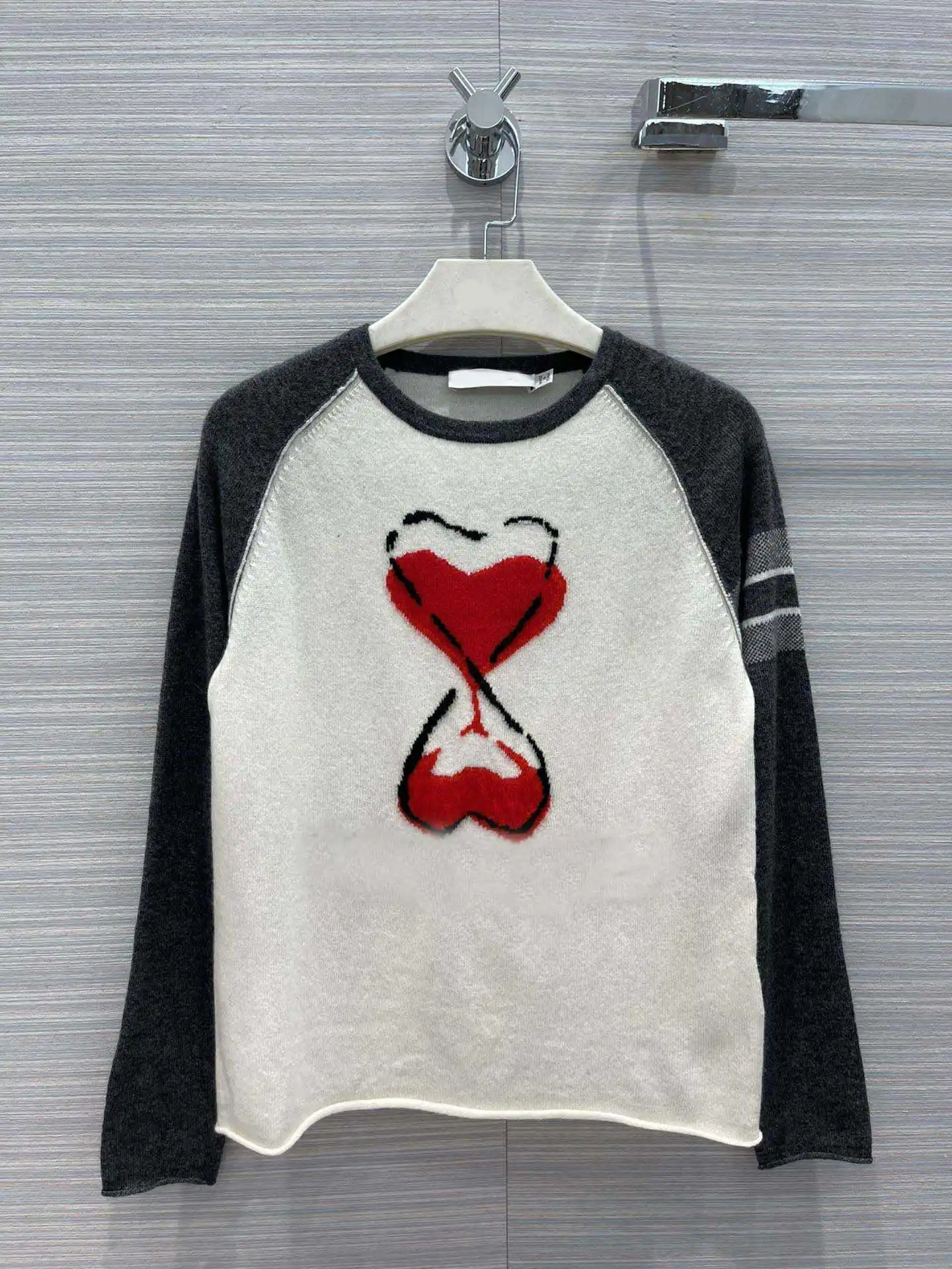 

Роскошный брендовый 100% кашемировый вязаный Топ с длинным рукавом для женщин 2021 Осень Повседневная модная жаккардовая рубашка с буквами в с...