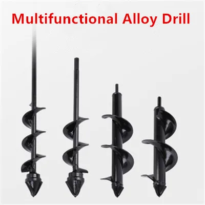 2020 New Earth Alloy Drill Ice Drill Garden Auger Spiral Flower Planter Yard Gardening Planting Hole Digger Tool