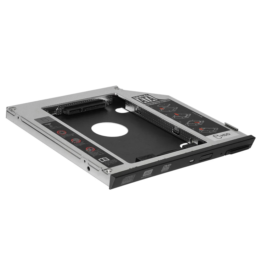 2nd HDD Caddy 9 5 мм SATA на алюминиевый SSD диск чехол DVD CD-ROM для ноутбука Dell E6400 | Компьютеры