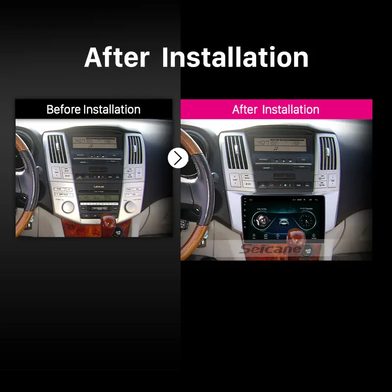 Seicane Android 8,1 2din gps 10,1 дюймов для автомобиля 2003-2010 Lexus RX300 RX330 радио головное устройство плеер Поддержка TPMS DAB+ Зеркальное соединение