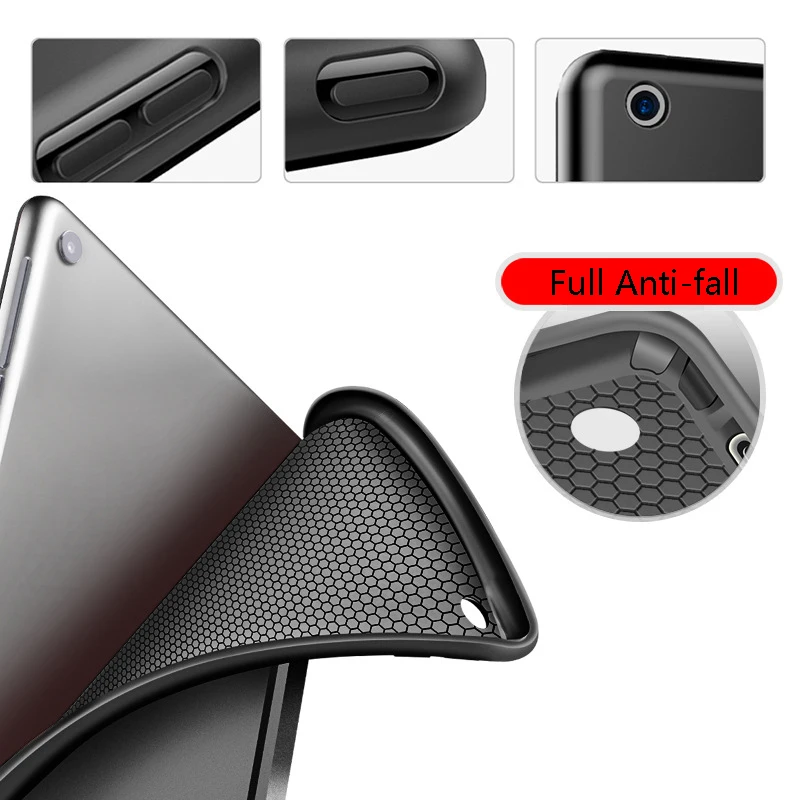 Умный чехол для Xiaomi Mi Pad 4 Plus Pad4 силиконовый чехол-книжка из искусственной кожи