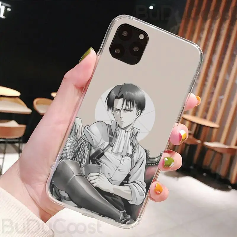 

Attack On Titan Levi Anime Soft Rubber Phone Cover For iphone 5C 5 6 6s plus 7 8 SE 7 8 plus X XR XS MAX 11 Pro Max