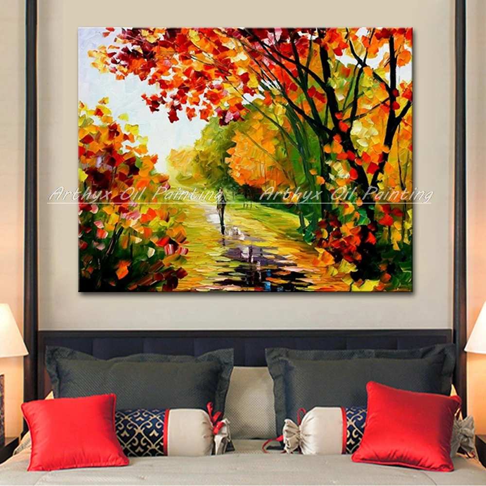 

Ручная роспись пейзаж картина маслом Ручная работа палитра нож холст картины современный дом гостиная украшение стены художественная карт...