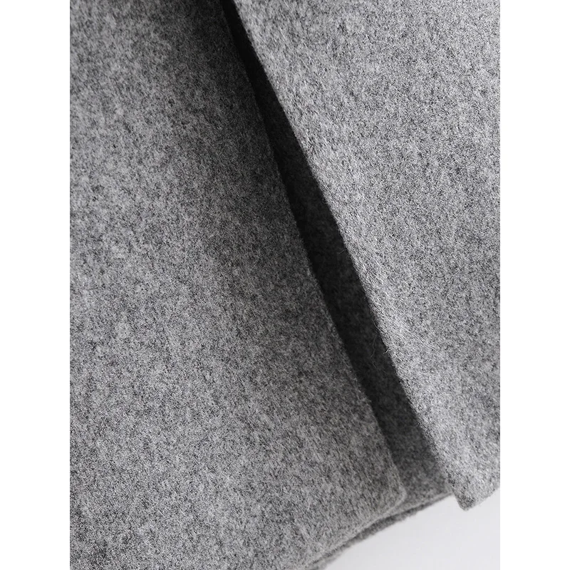 

Women 2020 Winter Fashion Double Breasted Oversized Woolen Coat Vintage Long Sleeve Pockets Female Outerwear Za Chic Overcoat