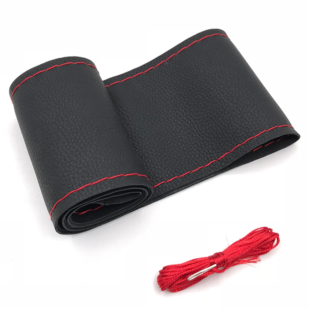 38 см Чехол для автомобильного руля из экокожи со шнуровкой оплетка на руль чехол