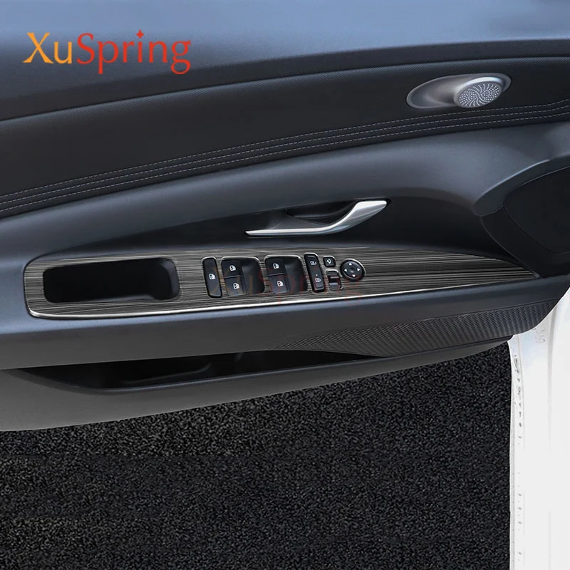 

Car Window Switch Panel Adjust Cover Trim Stickers Strip Garnish for Hyundai Elantra Avante i30 Sedan 2021 LHD