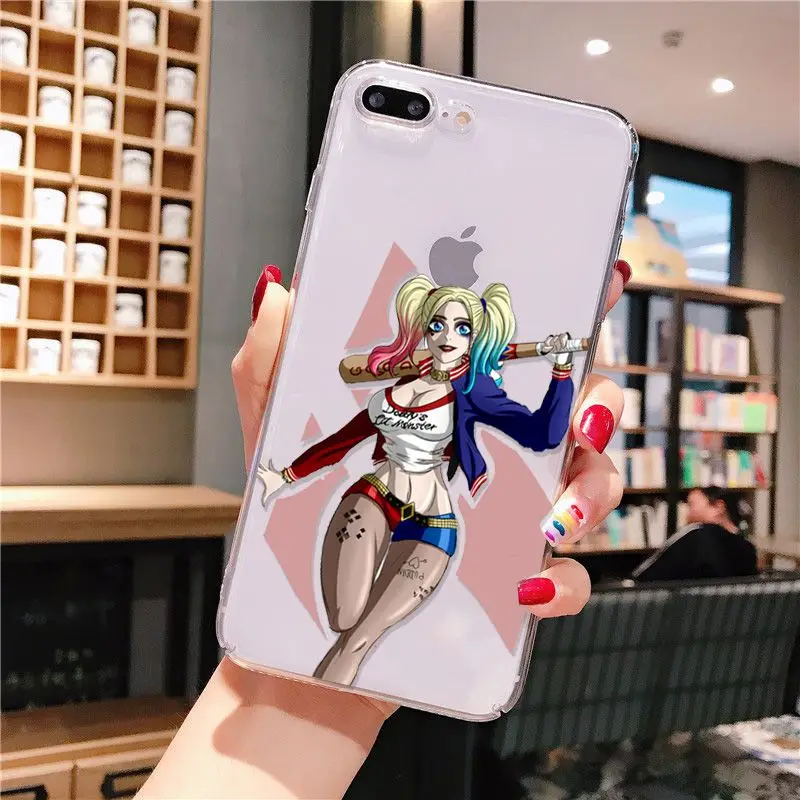 Yinuoda Harley Quinn отряд самоубийц Джокер подмигивание Прозрачный чехол для телефона