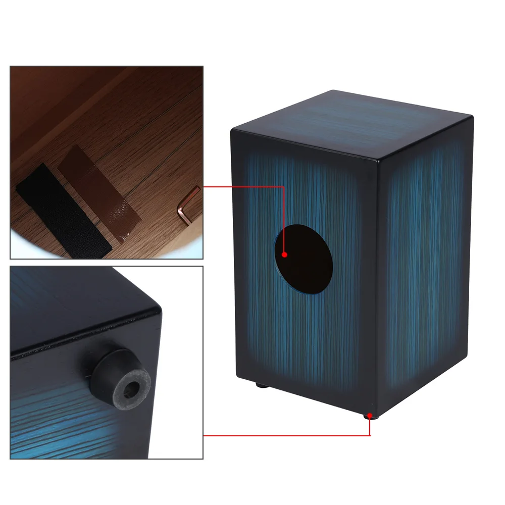 Деревянный бокс ammoon барабан кахон ручной инструмент для переноски дерева с