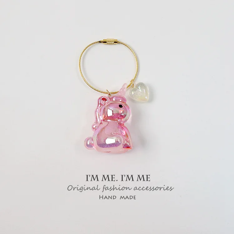

Cute Unicorn Pendant Crystal Keychains Car Key Chain Girl Keychain Key Rings Trendy Jewelry Bag Accessories Gift Wholesale