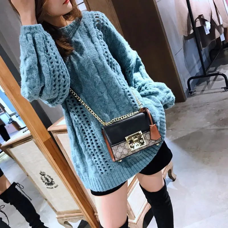 

Spring new chain handbags French ladies shoulder satchel messenger small square bag mini mobile phone bag