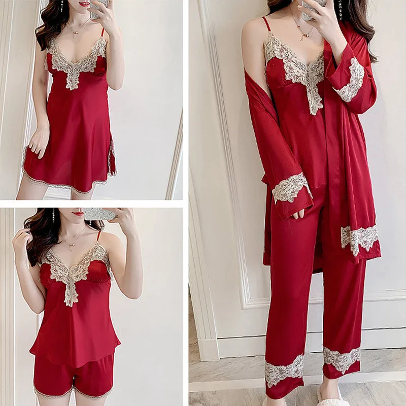 Новинка комплект из 5 предметов женская пижама Высококачественная пикантная