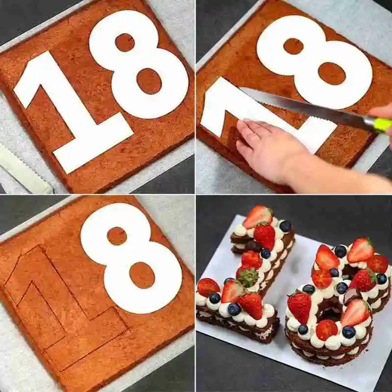 

Numbers Cake Mold Cake Decorating Tools Confeitaria Pastry Maker Tools Design Bakeware Birthday Cake F6R8